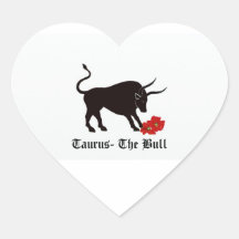 Pegatina del corazón del tauro