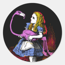 Pegatina del croquet del flamenco