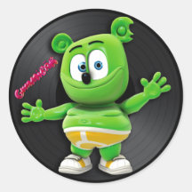 Pegatina del disco de vinilo de Gummibär DJ
