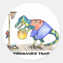 Pegatina del equipo del dinosaurio