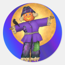 Pegatina del espantapájaros de Halloween