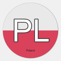 Pegatina del euro de Polonia Polska