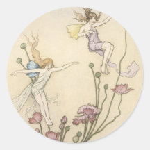 Pegatina del Faerie del Victorian