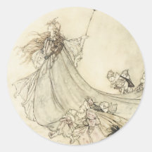 Pegatina del Faerie del Victorian