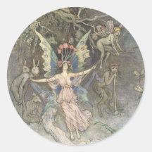 Pegatina del Faerie del Victorian