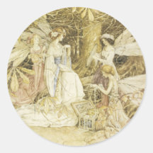 Pegatina del Faerie del Victorian