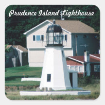 Pegatina del faro de la isla de la prudencia