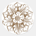 Pegatina del Flourish de la catedral de la sepia d