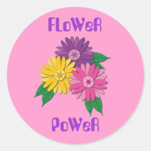 Pegatina del flower power