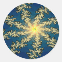 Pegatina del fractal del copo de nieve