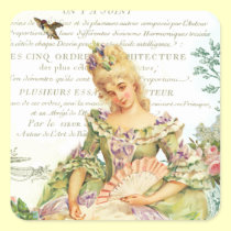 Pegatina del francés del gorrión de Marie Antoniet pegatinas