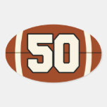 Pegatina del fútbol del número 50