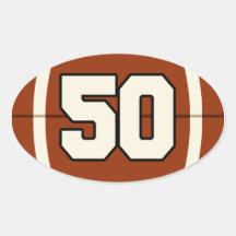 Pegatina del fútbol del número 50