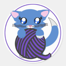 Pegatina del gatito del gatito de Skye Toon