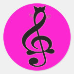 Pegatina del gato del jazz