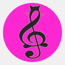 Pegatina del gato del jazz