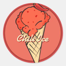 Pegatina del helado del chile