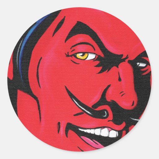 Pegatina del hombre del diablo
