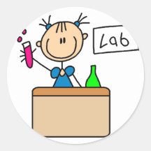Pegatina del laboratorio de ciencia de la escuela