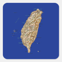 Pegatina del mapa de Taiwán