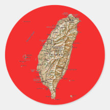 Pegatina del mapa de Taiwán
