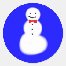 Pegatina del muñeco de nieve - grande