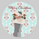 Pegatina del navidad del arte de la avestruz pegatinas
