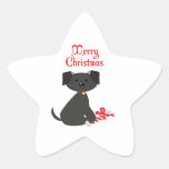 Pegatina del navidad del perro