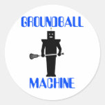 Pegatina del negro de GroundballMachine de la moti