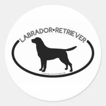 Pegatina del negro de la silueta de Labrador