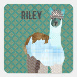 Pegatina del nombre del arte de la alpaca