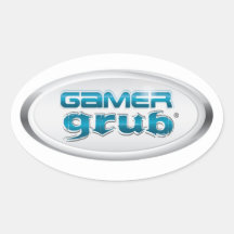 Pegatina del óvalo de la comida del videojugador