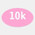 pegatina del óvalo de la raza 10k o del paseo