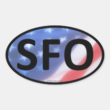 Pegatina del óvalo de la SFO