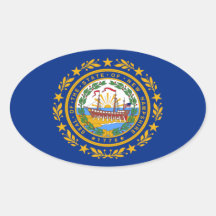 Pegatina del óvalo de New Hampshire