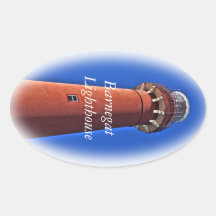 Pegatina del óvalo del faro de Barnegat