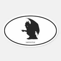 Pegatina del óvalo del Gargoyle
