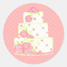 Pegatina del pastel de bodas