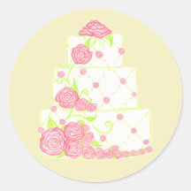 Pegatina del pastel de bodas
