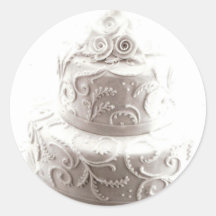 Pegatina del pastel de bodas