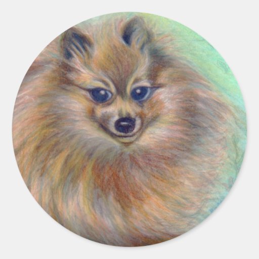 Pegatina del pastel de Pomeranian