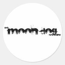 Pegatina del perro de la luna