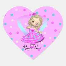 pegatina del personalizable de la niña del lunar