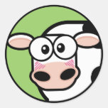Pegatina del personalizable de la vaca del dibujo  pegatinas