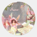 Pegatina del personalizado del Faerie del vintage