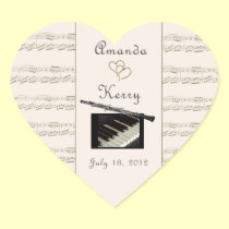 pegatina del personalizado del oboe y del piano pegatinas