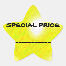Pegatina del precio especial