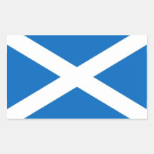 Pegatina del rectángulo con la bandera de Escocia