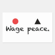 Pegatina del rectángulo de la paz del salario