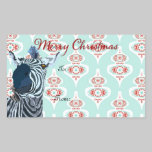Pegatina del regalo de Navidad del arte de la cebr pegatinas